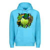 Ocean Blue St. Patrick's Day Tennis Premium Hoodie - FaDigitalArtStudio