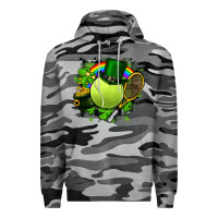 Slate Camo St. Patrick's Day Tennis Premium Hoodie - FaDigitalArtStudio