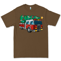 Cacao christmas fire truck Premium Tee - MaliasSmallBusiness
