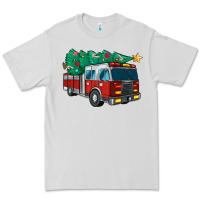 Dove Grey christmas fire truck Premium Tee - MaliasSmallBusiness