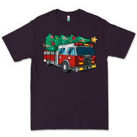 Plum christmas fire truck Premium Tee - MaliasSmallBusiness