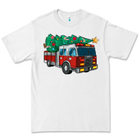 White christmas fire truck Premium Tee - MaliasSmallBusiness