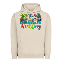 Pigment French Oak the beach is calling Urban Hoodie - Artiststas