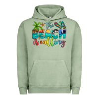 Pigment Oil Green the beach is calling Urban Hoodie - Artiststas