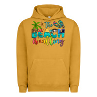 Pigment Peanut Butter the beach is calling Urban Hoodie - Artiststas