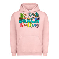 Pigment Salmon the beach is calling Urban Hoodie - Artiststas
