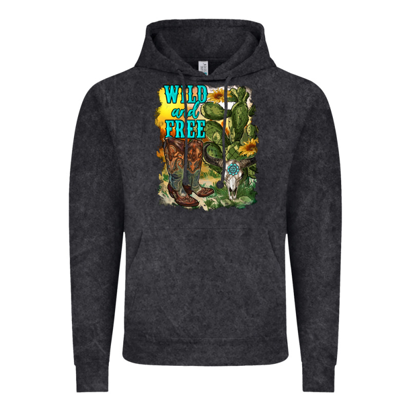 Wild And Free Cowgirl Boots Vintage Hoodie by RanaPortraitStore | Teevron