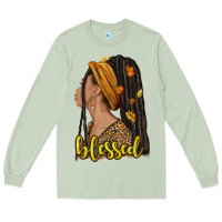 Matcha Fall afro woman blessed Long Sleeve Tee - NancyCooperArtShop