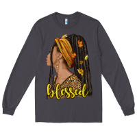 Smoke Fall afro woman blessed Long Sleeve Tee - NancyCooperArtShop