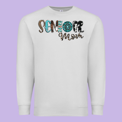 Senior Mom Premium Sweatshirt Designed By Cowhidedigitalart