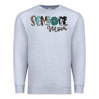 Heather Grey senior mom Premium Sweatshirt - CowhideDigitalArt