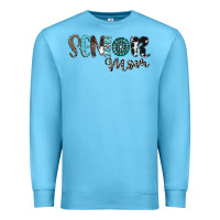 Ocean Blue senior mom Premium Sweatshirt - CowhideDigitalArt