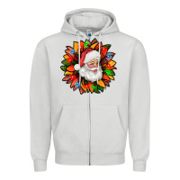 Santa Claus With Sunflower Christmas Bbs Zipper Hoodie | Teevron