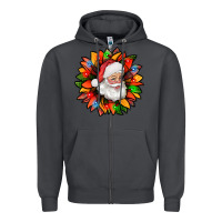 Smoke santa claus with sunflower christmas bbs Zipper Hoodie - BundleAndBundleShop