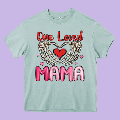 One Loved Mama Heavy Core Tee Designed By Maliassmallbusiness