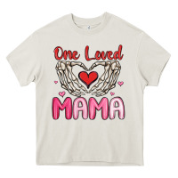 Cream one loved mama Heavy Core Tee - MaliasSmallBusiness