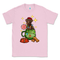 Bubblegum Pink Christmas coffee cup with Labrador Classic Tee - RanaPortraitStore