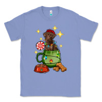 Colony Blue Christmas coffee cup with Labrador Classic Tee - RanaPortraitStore