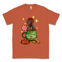 Copper Christmas coffee cup with Labrador Classic Tee - RanaPortraitStore