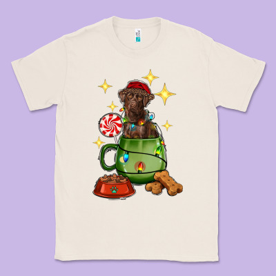 Christmas Coffee Cup With Labrador Classic Tee Designed By Ranaportraitstore