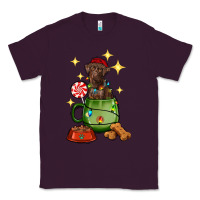 Plum Christmas coffee cup with Labrador Classic Tee - RanaPortraitStore