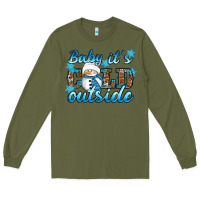 Army Green Baby it's cold outside Long Sleeve Tee - RanaPortraitStore