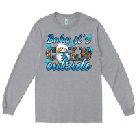 Heather Grey Baby it's cold outside Long Sleeve Tee - RanaPortraitStore