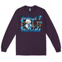 Plum Baby it's cold outside Long Sleeve Tee - RanaPortraitStore