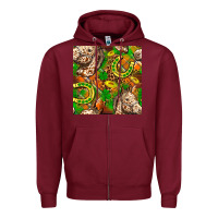 Burgundy St. Patrick's Day Horse With Horseshoes Seamless Zipper Hoodie - FaDigitalArtStudio