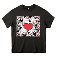 Asphalt valentine's day hearts Heavy Core Tee - MaliasSmallBusiness