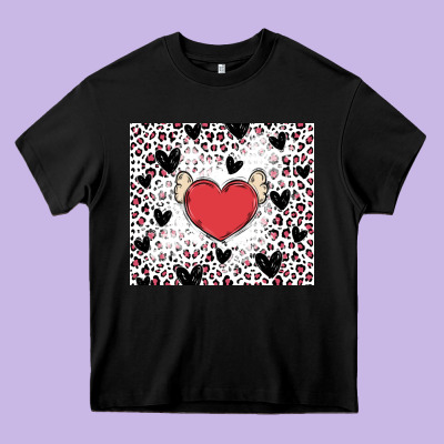 Valentine's Day Hearts Heavy Core Tee Designed By Maliassmallbusiness