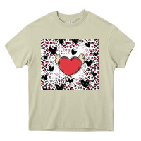 Mossy valentine's day hearts Heavy Core Tee - MaliasSmallBusiness
