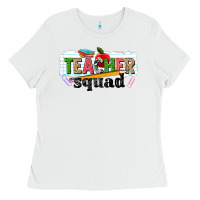 White teacher squad Ladies Tee - NancyCooperArtShop
