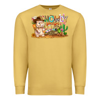 Antique Gold Easter Howdy Peeps Bunny Premium Sweatshirt - CowhideDigitalArt