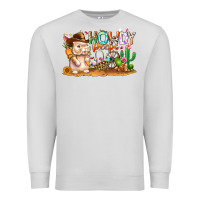 Dove Grey Easter Howdy Peeps Bunny Premium Sweatshirt - CowhideDigitalArt