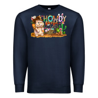 Navy Easter Howdy Peeps Bunny Premium Sweatshirt - CowhideDigitalArt