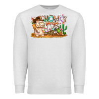 Oatmeal Heather Easter Howdy Peeps Bunny Premium Sweatshirt - CowhideDigitalArt