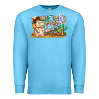 Ocean Blue Easter Howdy Peeps Bunny Premium Sweatshirt - CowhideDigitalArt