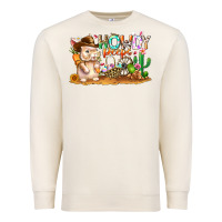 Sandshell Easter Howdy Peeps Bunny Premium Sweatshirt - CowhideDigitalArt