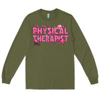 Army Green breast cancer physical therapist Long Sleeve Tee - texasbilliewilder
