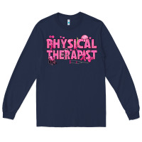 Navy breast cancer physical therapist Long Sleeve Tee - texasbilliewilder