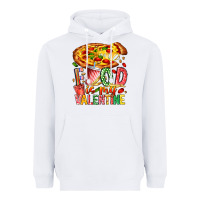 White Food Is My Valentine Heavyweight Hoodie - CowhideDigitalArt