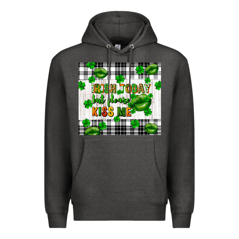 Irish Today But Please Kiss Me St. Patricks Day Premium Hoodie by FaDigitalArtStudio | Teevron