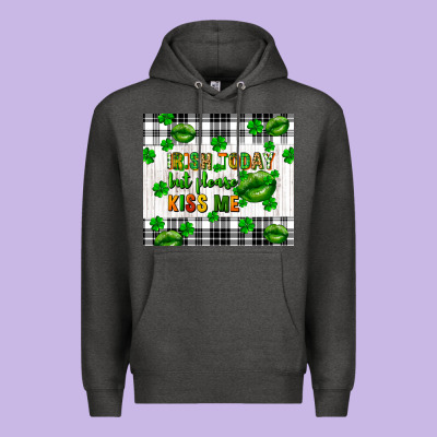 Irish Today But Please Kiss Me St. Patricks Day Premium Hoodie Designed By Fadigitalartstudio