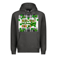 Charcoal Heather Irish today but please kiss me st. patricks day Premium Hoodie - FaDigitalArtStudio