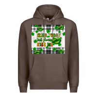 Coffee Irish today but please kiss me st. patricks day Premium Hoodie - FaDigitalArtStudio