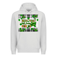 Dove Grey Irish today but please kiss me st. patricks day Premium Hoodie - FaDigitalArtStudio