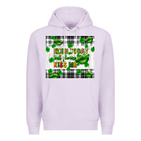 Lilac Irish today but please kiss me st. patricks day Premium Hoodie - FaDigitalArtStudio