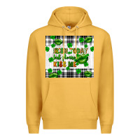 Mustard Irish today but please kiss me st. patricks day Premium Hoodie - FaDigitalArtStudio
