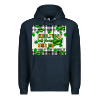 Navy Irish today but please kiss me st. patricks day Premium Hoodie - FaDigitalArtStudio